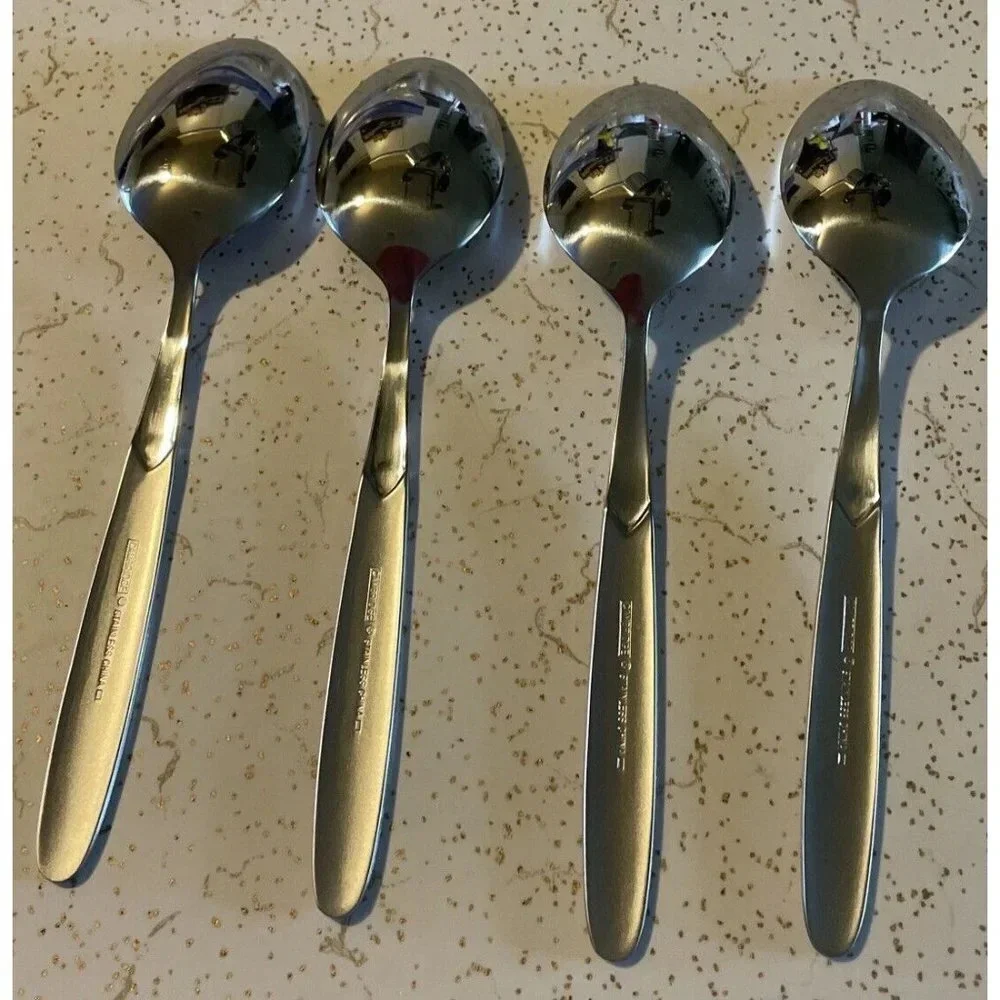 Cambridge Crescent Stainless 4 Tablespoons Frosted‎ Satin Flatware NEW